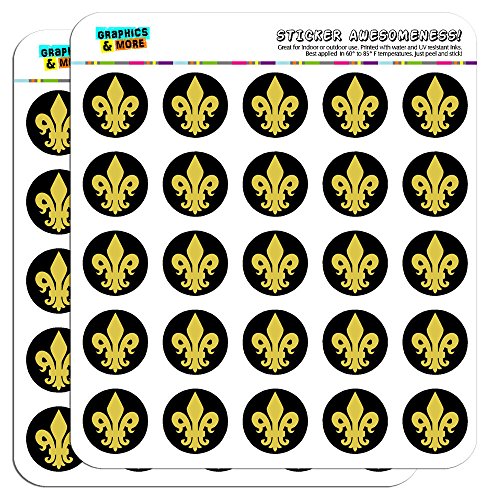 Fleur de Lis Gold on Black 1