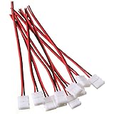 LightingWill 10pcs/Pack Strip Wire Solderless Snap Down 2Conductor LED Strip Connector for 10mm Wide 5050 5630 Single Color Flex LED Strips