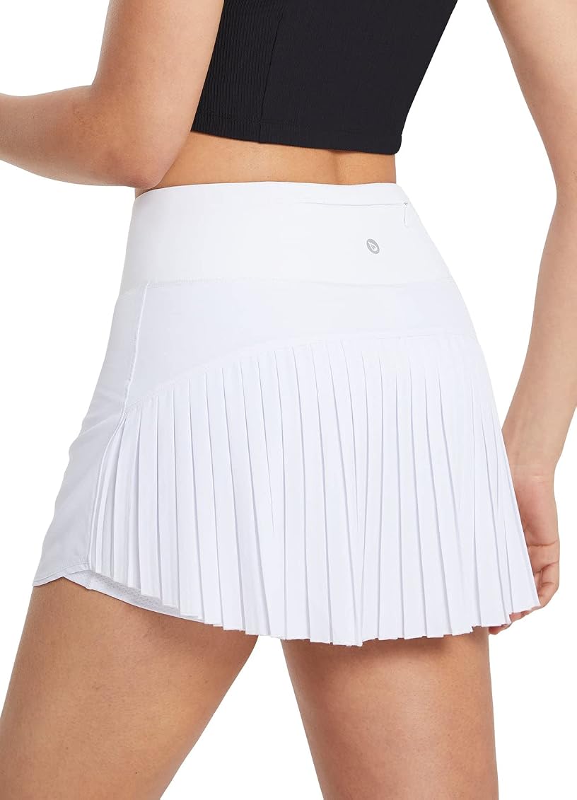 Amazon.com: BALEAF Women's Pleated Tennis Skirts High Waisted Lightweight  Athletic Golf Skorts Skirts with Shorts Pockets White X-Small : Clothing,  Shoes u0026 Jewelry