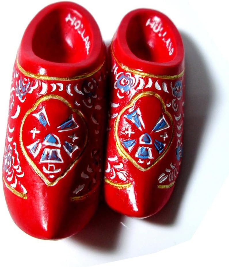 Ideas Gift Souvenir Red Wooden Shoes Model Holland Dutch High Quality 3d Fridge Manget Free Shipping
