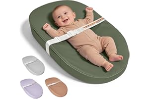 JVEOO Baby Changing Pad, Waterproof Vegan Leather Wipeable Diaper Changing Pad with Safety Strap Non-Slip Changing Mat for Dr