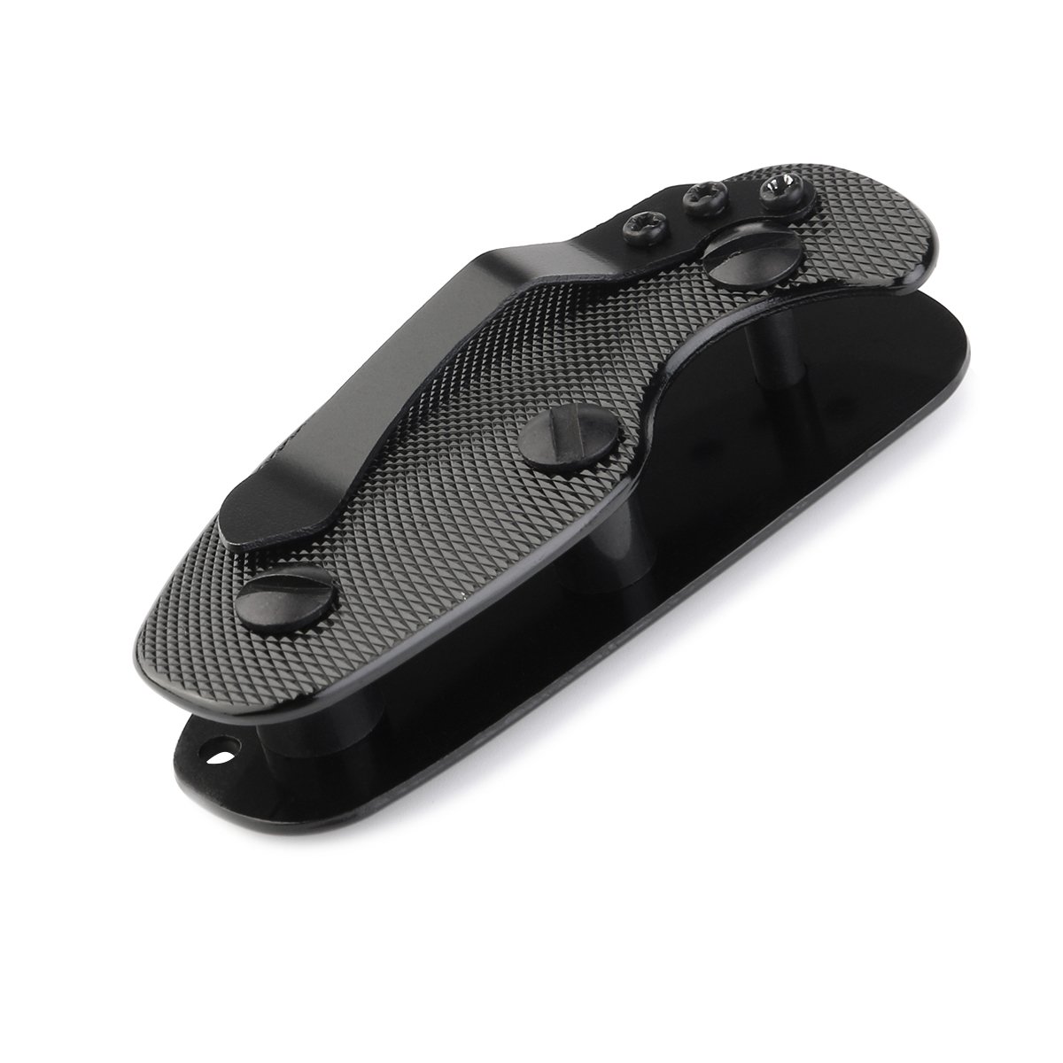 ULTNICE Aluminum EDC Key Holder Keychain Ring Clip Organizer Folder Outdoor Pocket Key Holder (Black)