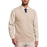 Men’s V-Neck Sleeveless Sweater Vest – Solid Black Knit Vest for Men, Classic Pullover Style, Mens Sweater Vest