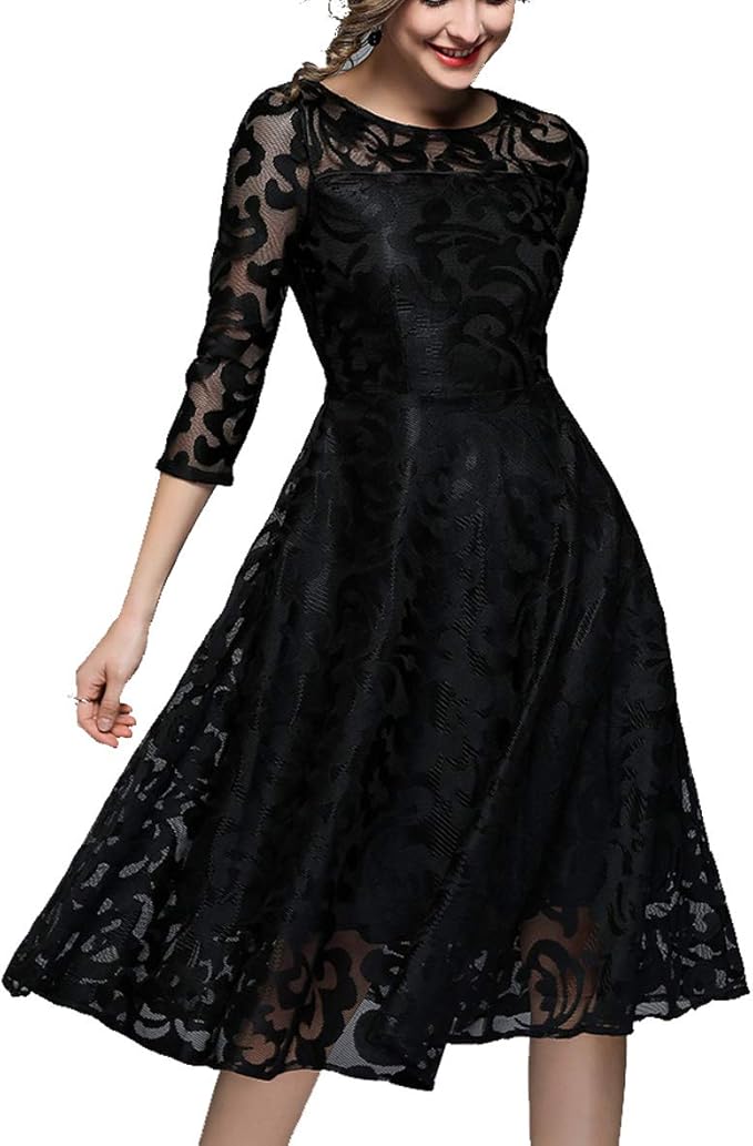 RFSS1004 - Black Bandhini Cotton Frock with White Lace Yoke main image 1