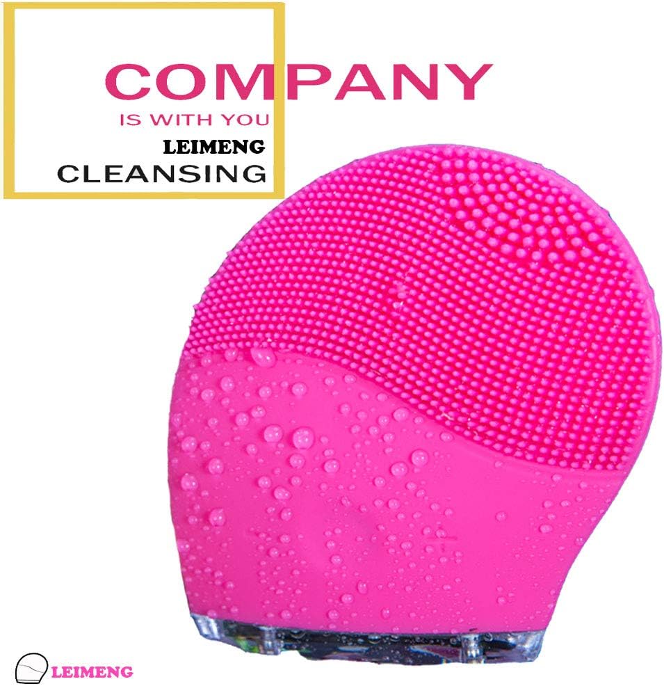 Silicone Cleanser Waterproof Multifunctional Electric Facial Care Cleansing Brush from LEIMENG's mini 2 best gift(red)