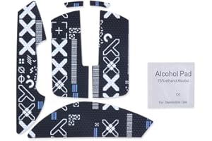 HUYUN Cool Patterns Textures Grip Tape Compatible for Razer Viper v3 pro Grip Tape Gaming Mouse (Black)