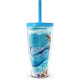 Tervis Guy Harvey - Manatee Made in USA Double Walled Insulated Tumbler Travel Cup Keeps Drinks Cold & Hot, 24oz with Straw Lid, Classic