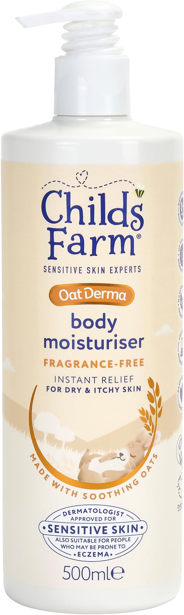 Childs Farm OatDerma Body Moisturiser Fragrance Free 500ml