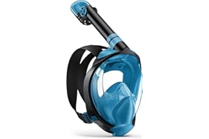 Zenoplige Full Face Snorkel Mask Adults,Dry-Top Snorkeling Gear with Camera Mount,Foldable 180-Degree Panoramic Scuba Mask for Snorkeling Diving Swimming Travel,Snorkel Mask Anti-Fog & Anti-Leak