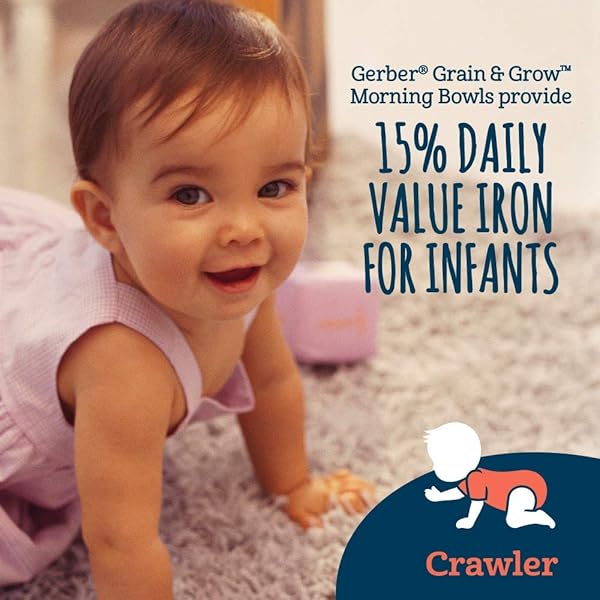 GERBER UP AGE ORGANIC GRAIN & GROW MORNING BOWL OATS BARLEY & RED QUINOA WITH BANANA & SUMMER BERRIES, 4.5 OZ