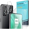Zeking [3+3 Pack] Designed for Xiaomi Mi 10T 5G/10T Pro 5G(6.7inch) Tempered Glass Screen Protector (3 Pack) with (3 Pack) Camera Lens Protector, HD Clear [Case Friendly] 9H Hardness