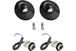 HERCOO LED License Plate Light Lens Lamp Socket Wiring Harness Black Housing Compatible with 1999-2015 F150 F250 F350 F450 F550 Super Duty Bronco Ranger Excursion Expedition