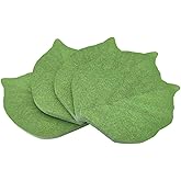 5 Packs Green Leaf-Shaped Sticky Notes Stickers Removable Self-Stick Notes Scratch Pads for Desk Office School Memos