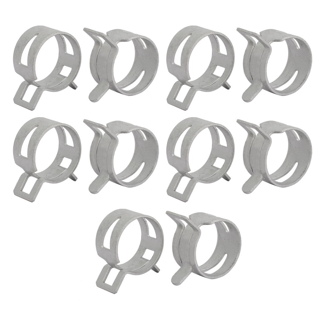 sourcingmap 10 Pcs 19mm Spring Band Type Action Fuel Hose Pipe Low Pressure Air Clip Clamp