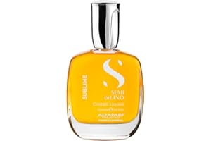 ALFAPARF MILANO Semi di Lino Sublime Cristalli Liquidi Hair Oil with Thermal Protection - Superior Hair Finishing Smoothing Serum Treatment - Brilliant Shine - Vegan Formula - 1.69 fl. oz.