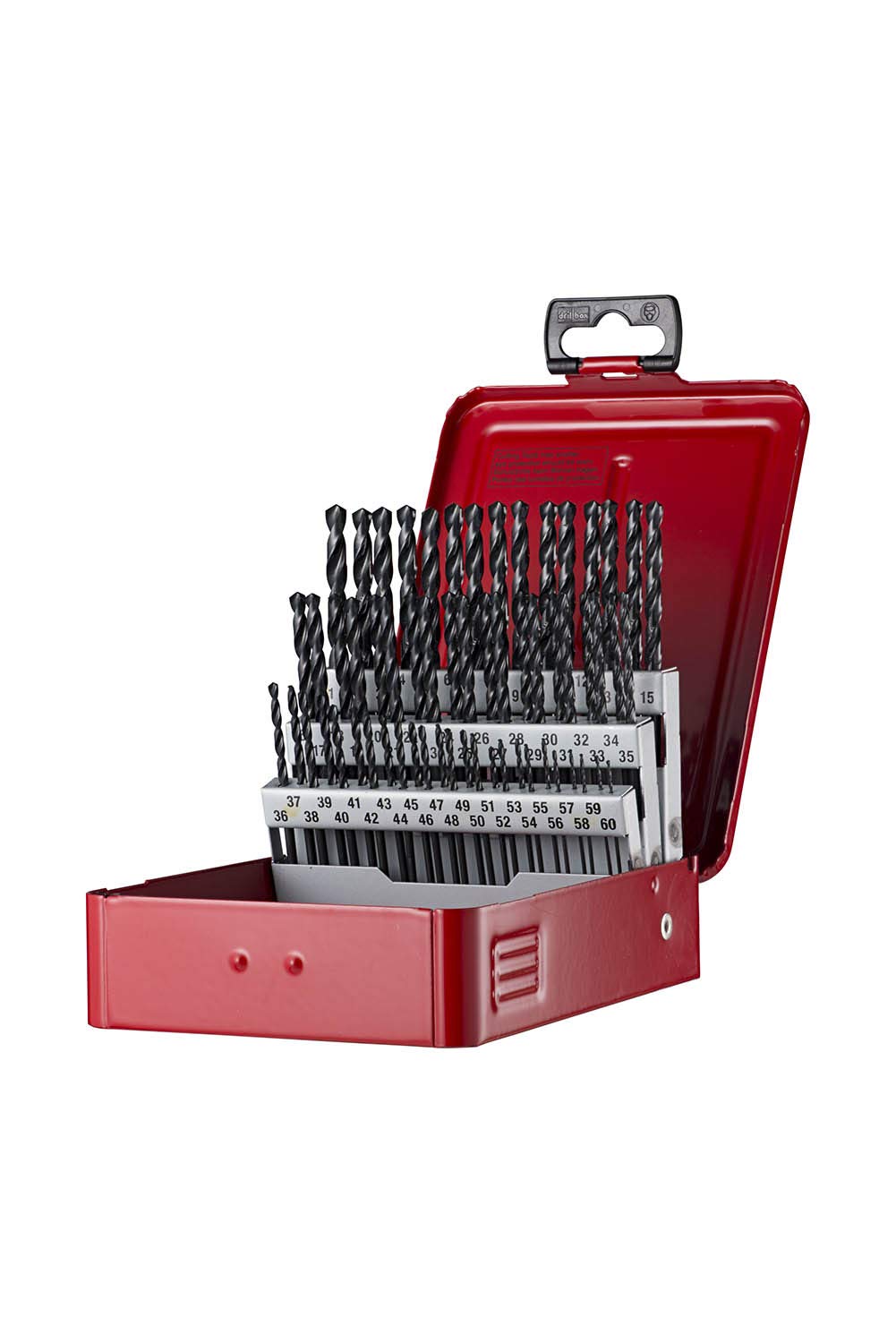 Dormer A19012 HSS High Speed Steel Jobber Drill Bits with 118 Degree Standard Point, Set of 60 — image 1