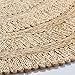 SAFAVIEH Natural Fiber Round Collection 3' Round Natural NF356A Handmade Boho Charm Farmhouse Jute Area Rug