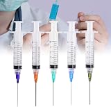 SKYPRO 5ml Syringes 5 Pack Luer Lock Blunt Needle Tips Plastic Dispenser view 2