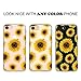 JAHOLAN iPhone 7 Plus Case, iPhone 8 Plus Case Girl Floral Clear TPU Soft Slim Flexible Silicone Cover Phone Case for iPhone 7 Plus iPhone 8 Plus - Sun Flowers
