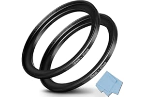 58mm-67mm Step Up Ring 58mm Lens to 67mm Filter (2 Pack), WH1916 Camera Lens Filter Adapter Ring Lens Converter Accessories