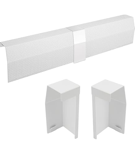 Gandeer 5 Ft Baseboard Heater Cover With Left And Right End Caps White