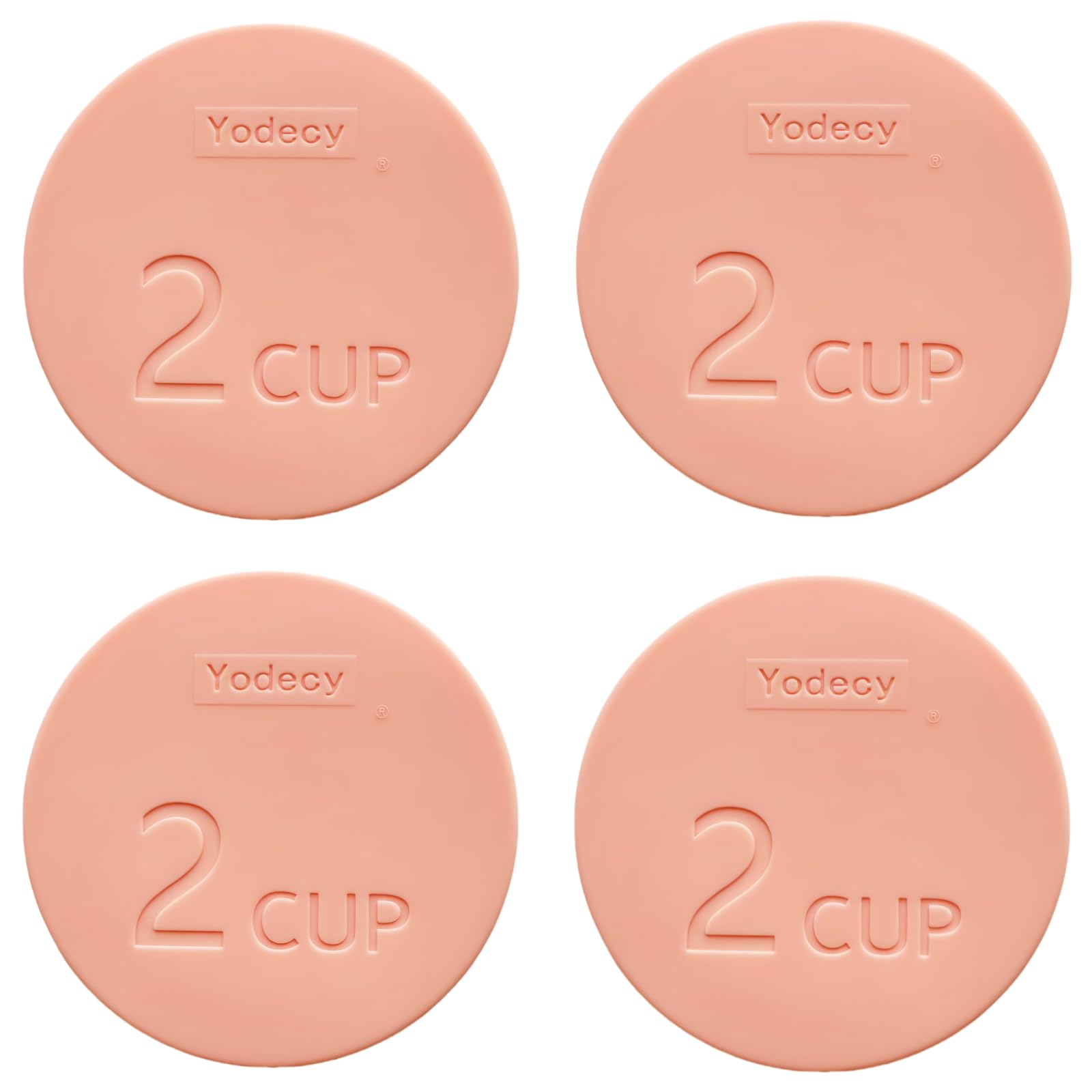 Photo 1 of Yodecy Silicone Bowl Lids fit Pyrex Glass Bowls 7200-PC 2 Cup, fit Anchor Hocking Glass Bowls 7200-PC 2 Cup,Replacement Lids 4.76in/12.1cm(4 Pack Pastel Pink)