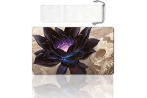 LIUYANZE Board Game TCG Playmat Table Mats Games Size 60X35 cm Mousepad Compatible for MTG CCG RPG Trading Card Game (Black-Lotus)