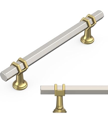 Lepatape 25 Pack Brushed Gold Cabinet Pulls - 6-1/4 Inch Center, Zinc Alloy Handles For Kitchen & Dresser