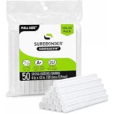 Surebonder Clear All-Purpose All-Temperature Full Size (0.43 Inch Diameter) 4-Inch Length Hot Glue Sticks-50 Pack-for USE in Full Size Glue Guns Only