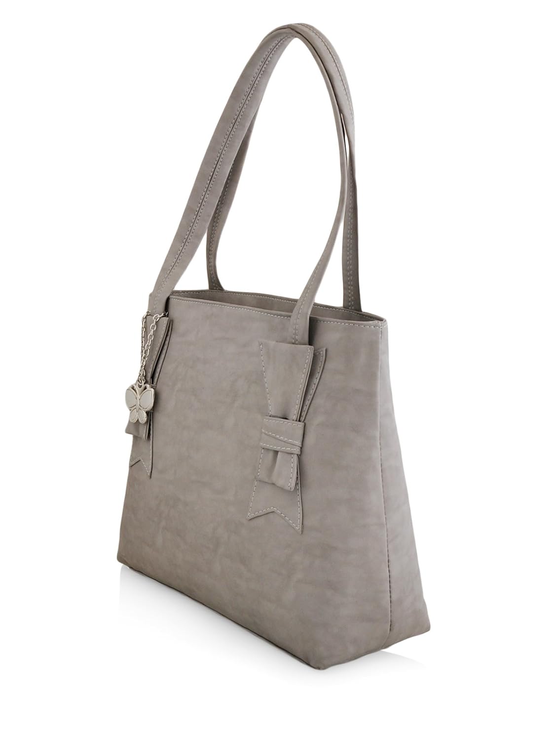butterflies women's handbag (grey) (bns 0595gy)
