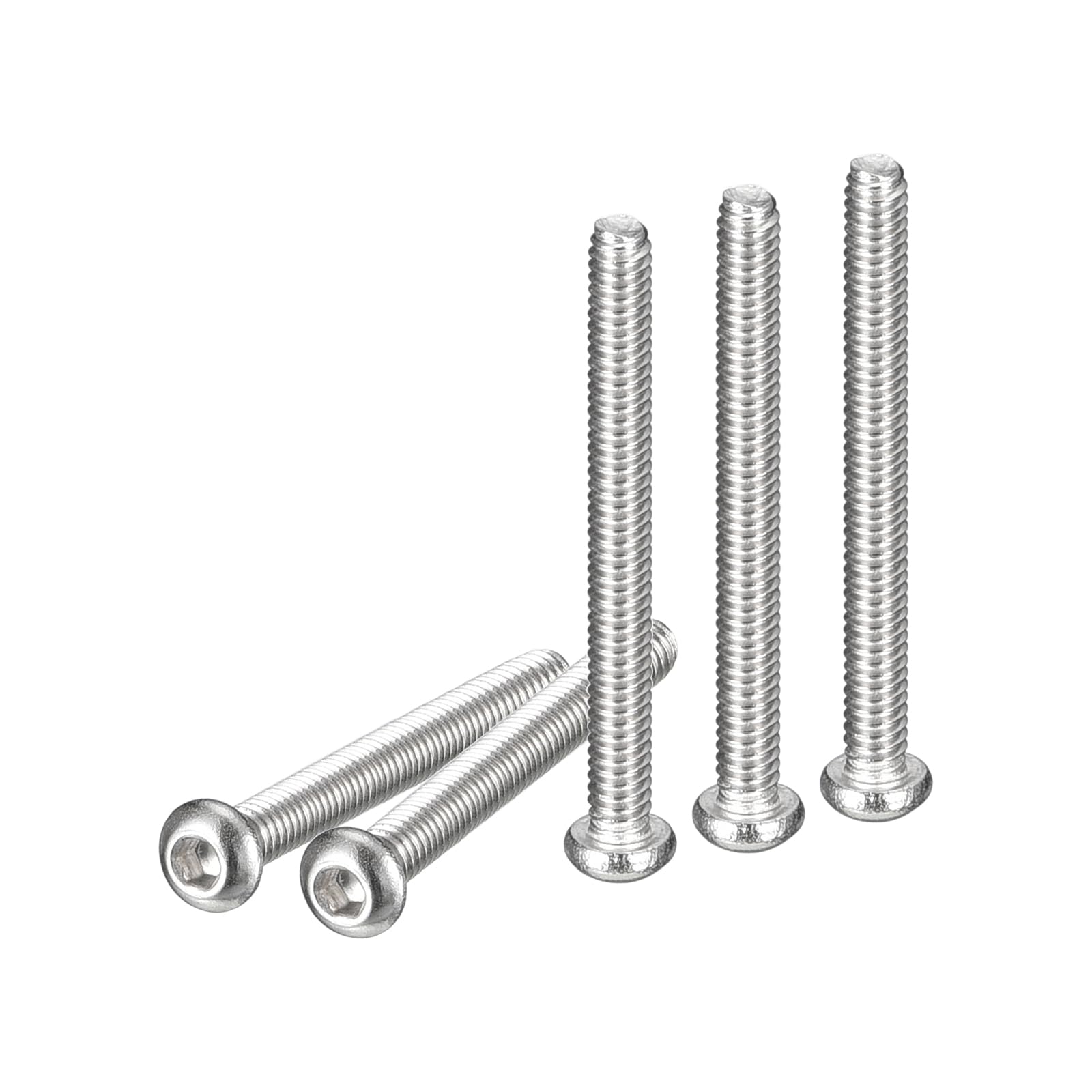 DTGN M2-0.4x20mm Button Head Socket Cap Screws - 100Pack - Good for Machine - 304 Stainless Steel 18/8 - Hex Drive Full Thread Fasteners — image 1