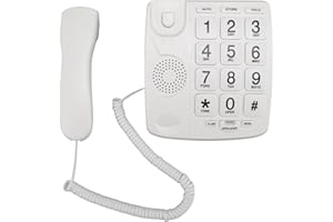 Yoidesu Corded Phone, Big Buttons Hands Free Speed Dialing with 10 Number Memory and LED Incoming Call Indicator, for Seniors