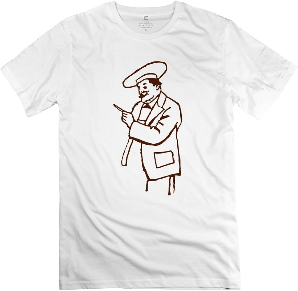 Amazon.com: Chef Kitchen 100% Cotton Tee-shirts For Men White: Clothing