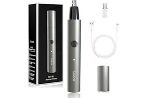 Sneco Ear and Nose Hair Trimmer Clipper, Professional Painless Eyebrow Hair Trimmer for Men Women, Electric Waterproof Facial Hair Remover Epilator Shaver with Dual Edge Blades for Easy Cleansing