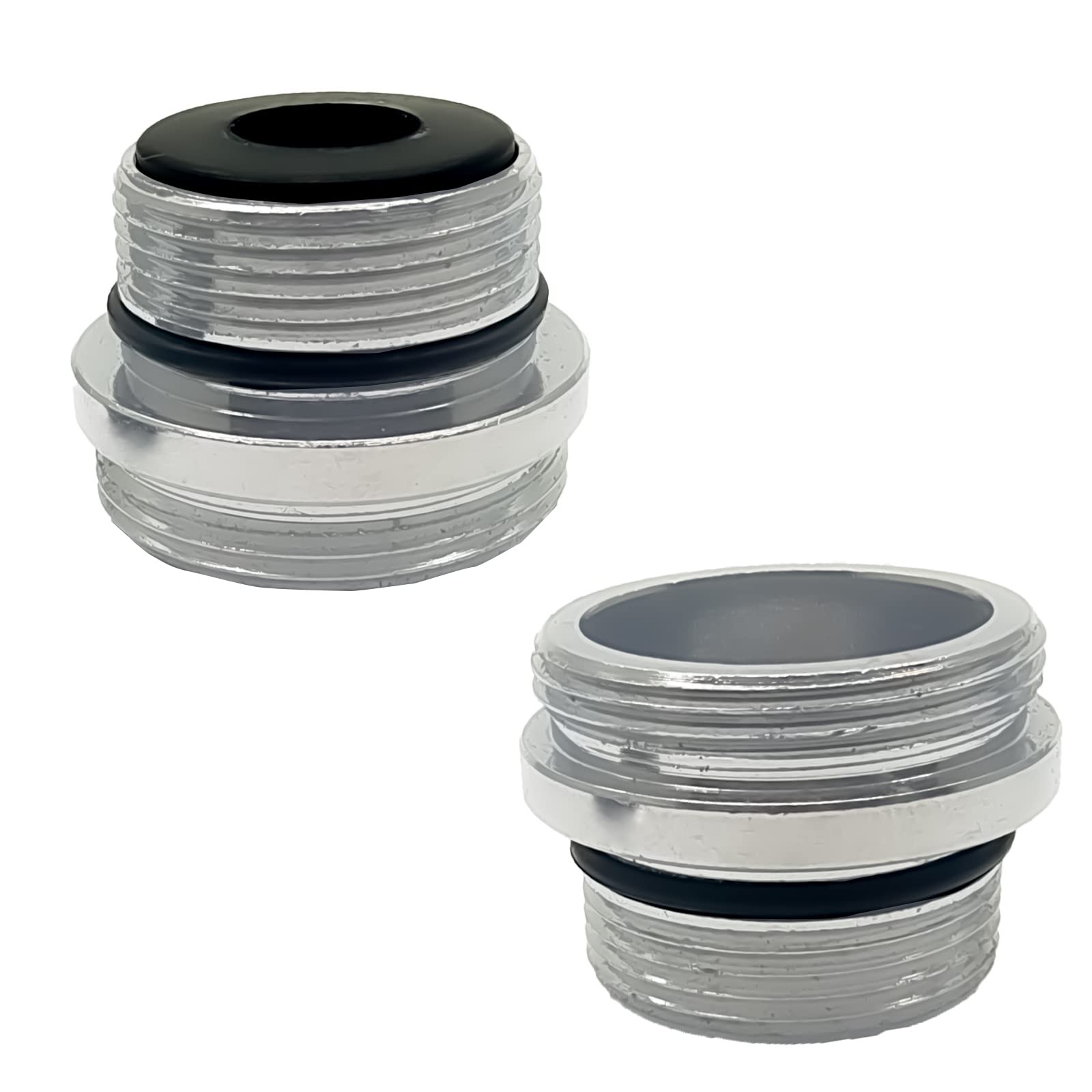 Photo 1 of 2Pcs Brass Faucet Adapter Kit,Connect Garden Hose,Standard Hose via Diverter,Male & Female Faucet Adapter for Sink Faucets- (Chrome Finished TJCAD3)