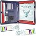 Wundermax Vegan PU Leather Padfolio - Business Notebook Organizer w/Zipper for Resume, Work & Notes - Padfolio for Men & Women w/Notepad and 10