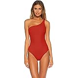 Becca by Rebecca Virtue Adeline Rib Asymmetrical One Piece Swimsuit