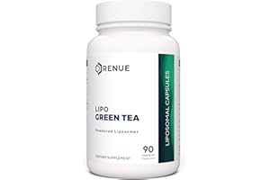RENUE BY SCIENCE RENUE Liposomal Green Tea Extract Supplement 75 mg - 70% EGCG – Bioavailable Formula for Increased Absorption – 90 Capsules
