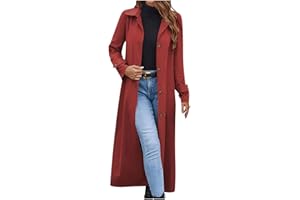 HGps8w Trench Coat for Women Single Breasted Long Windbreaker Classic Lapel Maxi Long Overcoat Jackets with Pockets