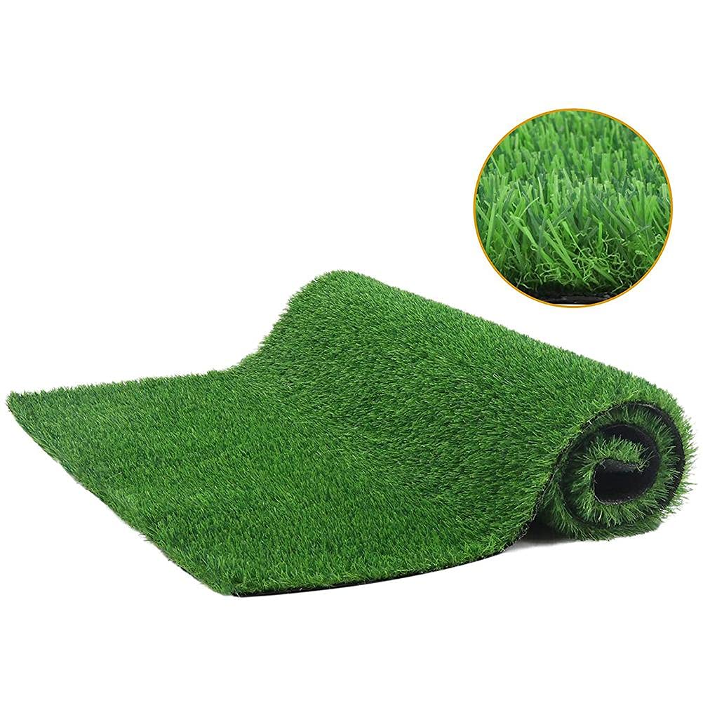 Bagima Artificial Grass Mat - 2m x 1m/ 1m x 1m, Artificial Lawn Realistic Turf Fake Lawn High Density Grass Carpet Faux Turf, Artificial Garden Grass for Outdoor Landscape Ornament