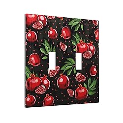 Spshian Light Switch Cover Red Pomegranate Green
