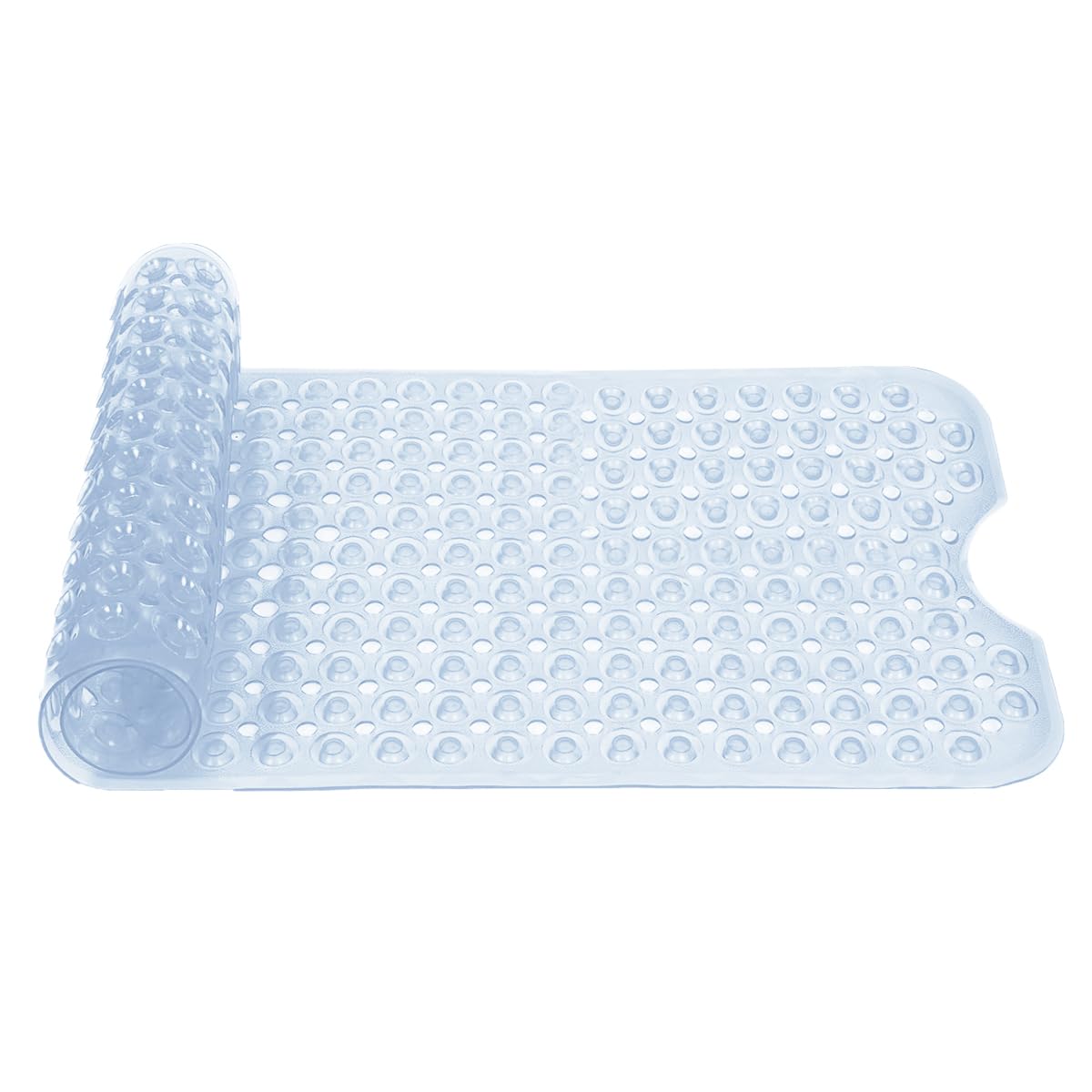 Fit Even Shower Bath Mats - Washable Non Slip Anti Mould Rubber Bathmat with Suction Cups for Bathtub and Bathroom, Ideal for Babies, Toddlers and Elderly (Sky Blue, 40x100 cm)
