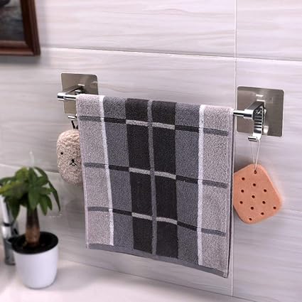 Barra de Toallas montada en la Pared del baño, toallero Individual