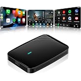 Wireless CarPlay &amp; Android Auto Adapter, Dual-WiFi AI Box with 4GB+32GB | AI Assistant, Video &amp; Music Apps, Plug &amp; Play CarPlay Wireless Adapter for Wired Factory Systems, Stream YouTube Netflix