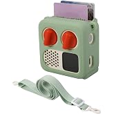 TXEsign Silicone Case Cover for Yoto Mini (2024 Edition), Travel Carrying Case with Adjustable Shoulder Strap Protective Cover for Yoto Mini Player (Light Green)