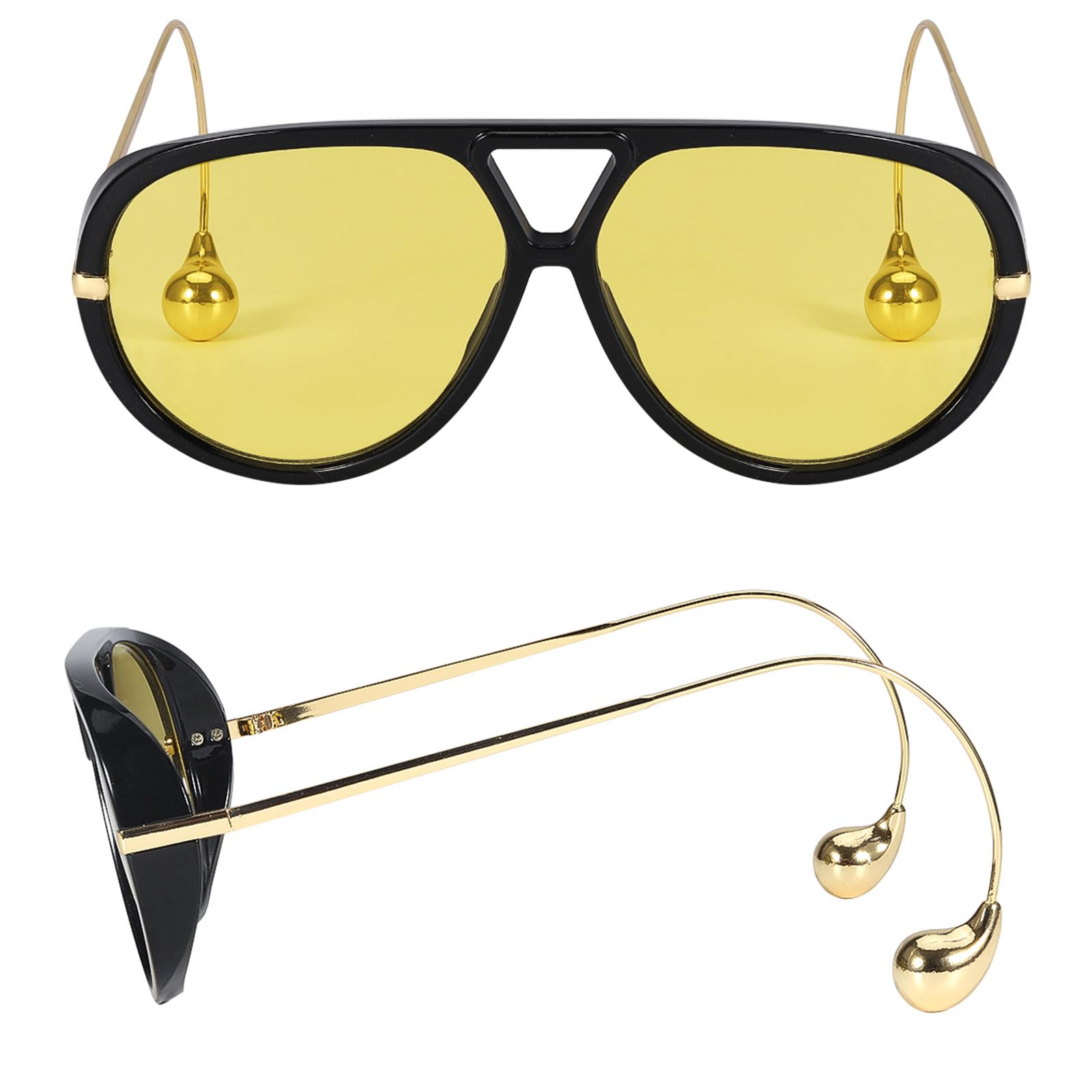 Photo 1 of ***GLASSES ARM BROKEN***
DreamCalf Oversized Aviator Sunglasses with Earring for Women Large Big UV400 Protection Designer 2025 Ladies Shades