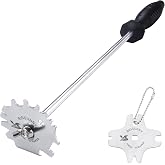 MSY BIGSUNNY Good Grip Stainless Steel Grill Scraper for BBQ Grate and Griddle (16" Scraper)