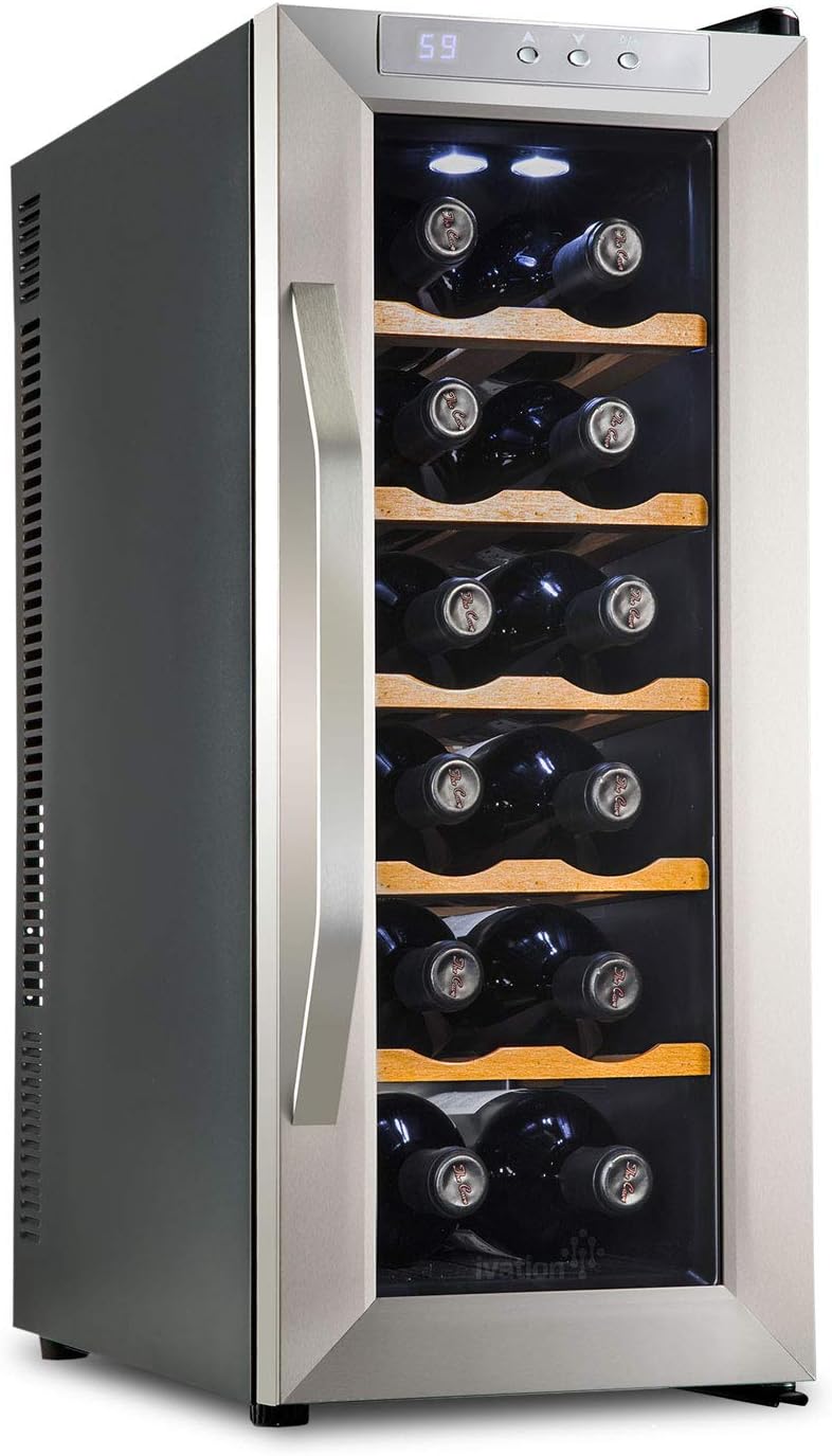 Ivation Premium Stainless Steel 12 Bottle Thermoelectric