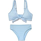 MIENOE Teen Girls Two-Piece Bikini Swimsuits | Removable Chest Pad Nylon Swimwear Kids Size 6-17 Years