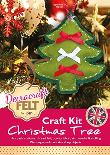 Decracraft Felt Craft Kit - Christmas Themed Felt Ornaments CHRISTMAS TREE